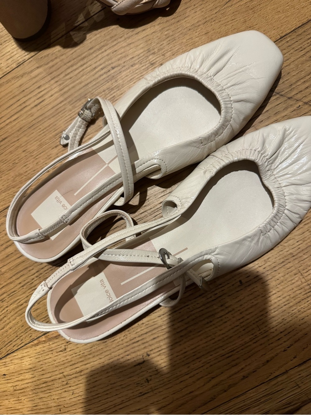 Women's dolcevita White Slingback Ballet Flats